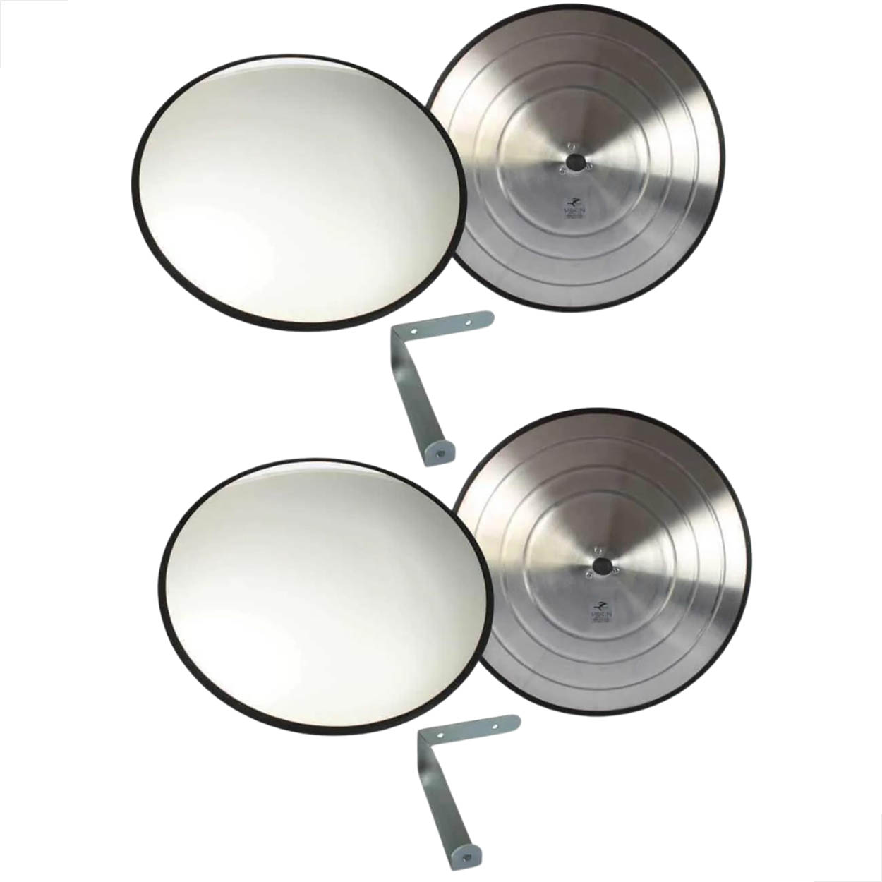 Espelho De Segurança Retrovisor Com Suporte 60cm 2 Unidades