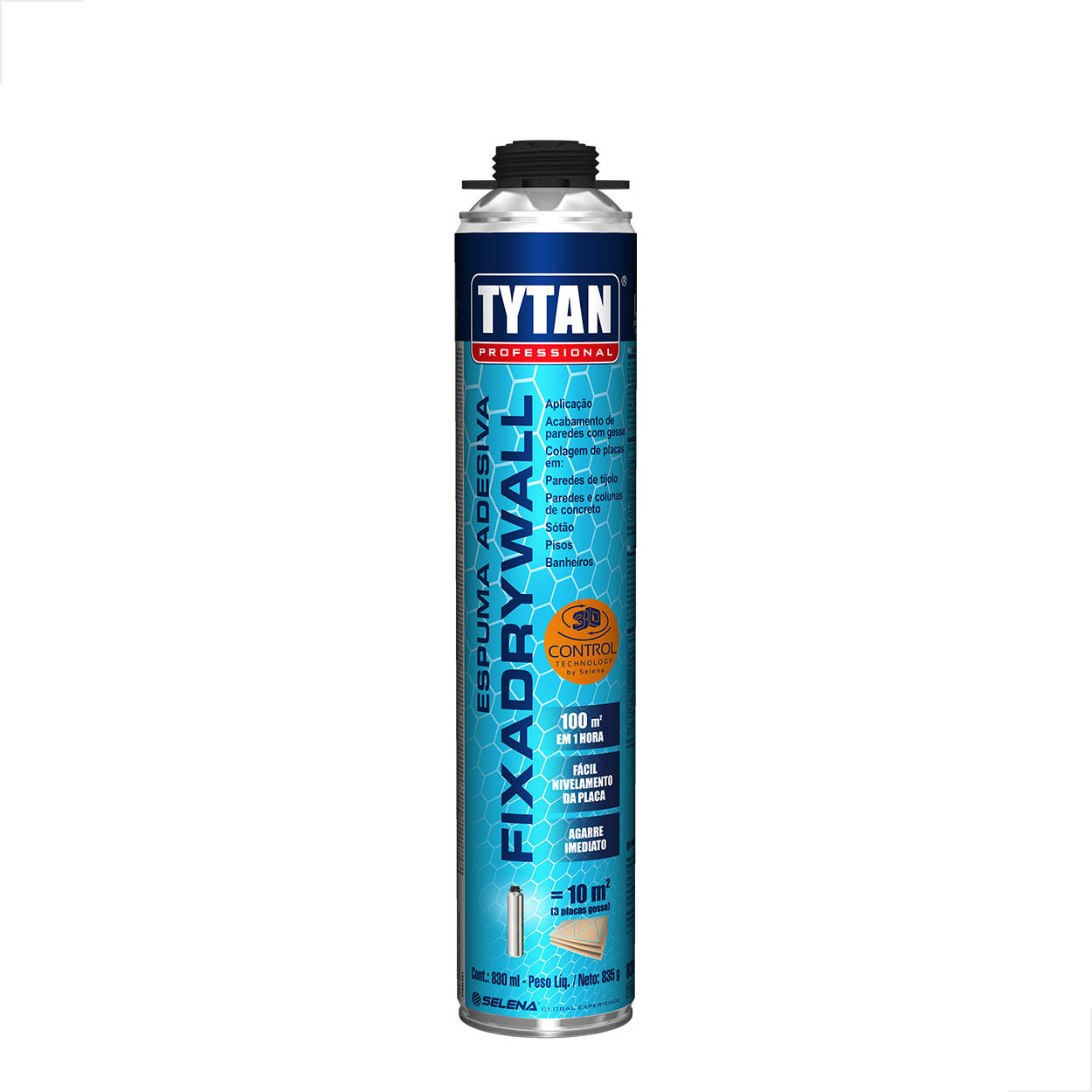Espuma Adesiva Fixa Dry Wall Tytan Selena 830ml/850g
