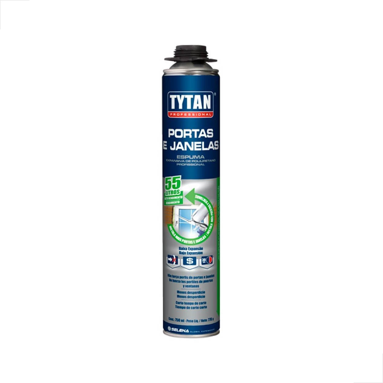 Espuma Expansiva Tytan Portas E Janelas 770g 750ml Kit 6 Un