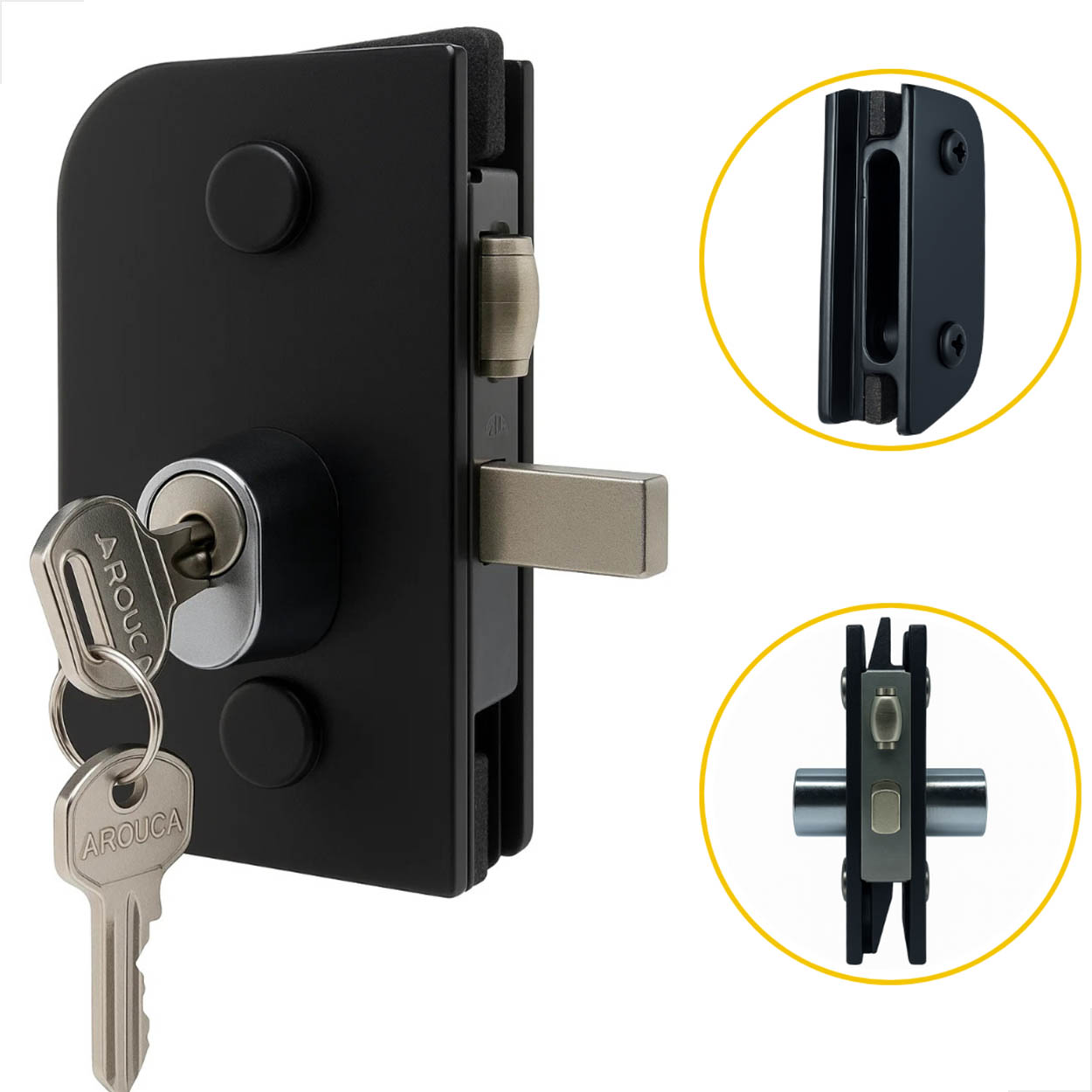 Fechadura 1520 Vv P/ Porta Trinco Rolete Preto
