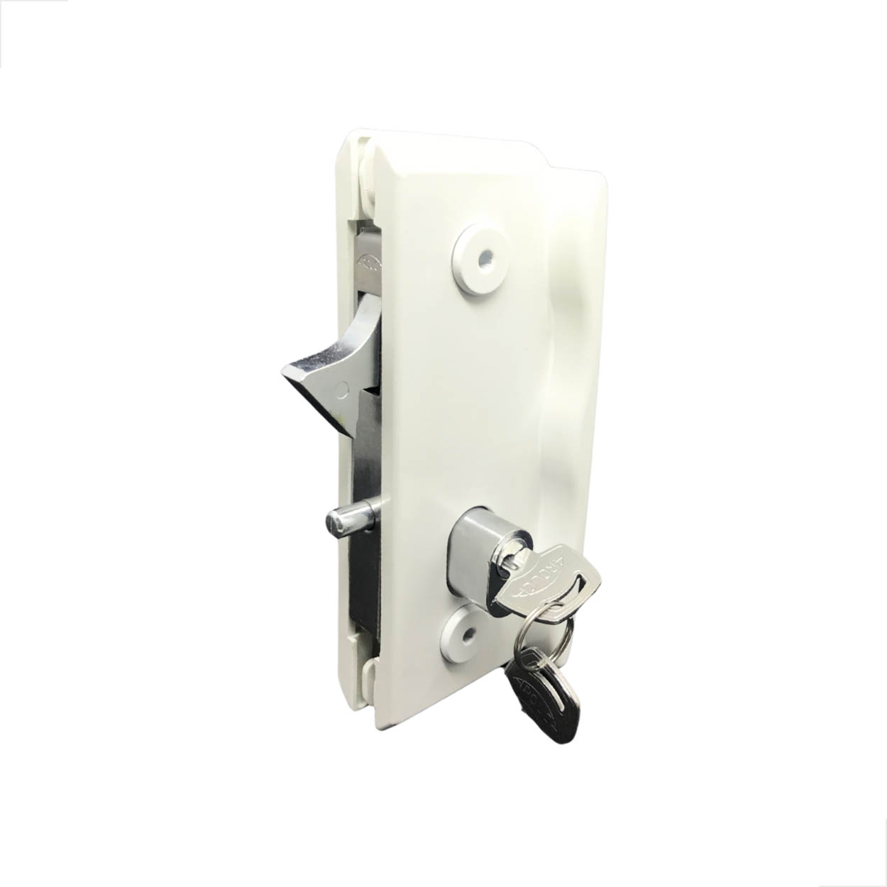 Fechadura Bico-De-Papagaio Com Abas P/Janela AL1510 Branco