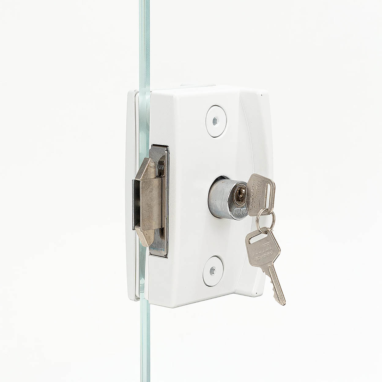 Fechadura Blindex Porta Vidro Correr 3530 Va Completa Branco