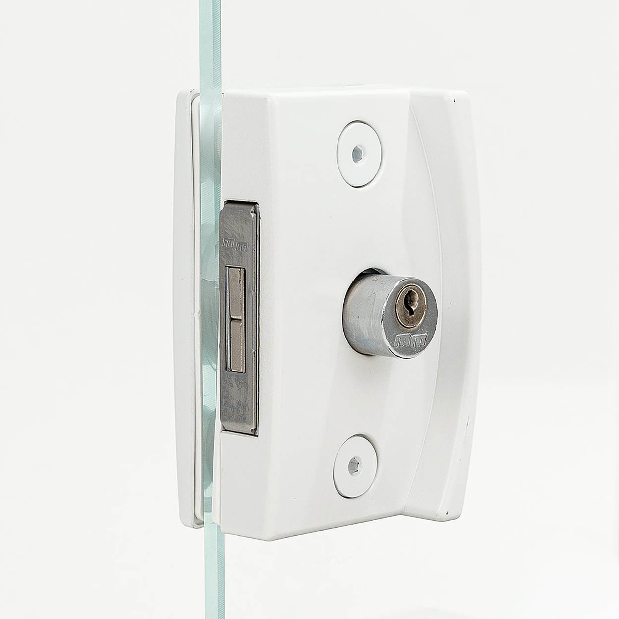 Fechadura Blindex Porta Vidro Correr 3530 Va Completa Branco
