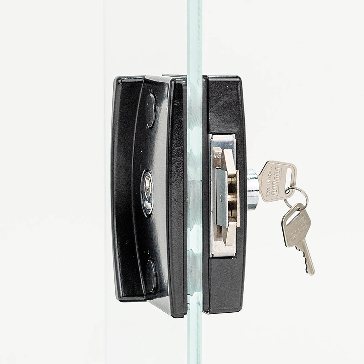 Fechadura Blindex Porta Vidro Correr 3530 Va Completa Preto