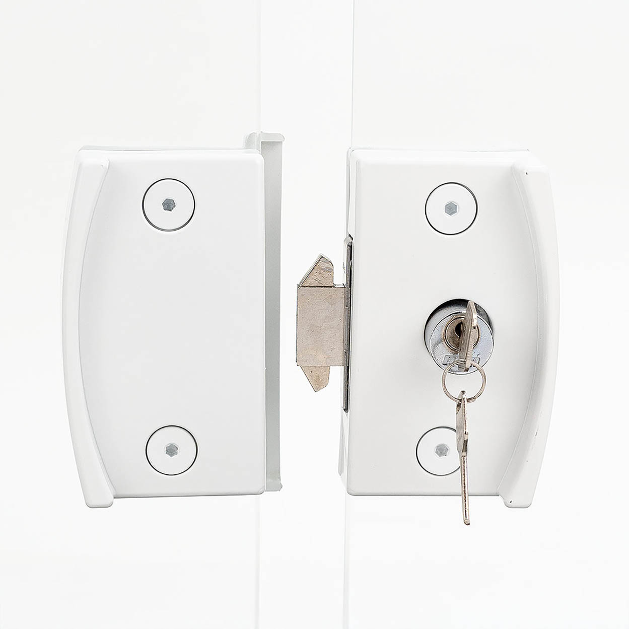 Fechadura Blindex Porta Vidro Correr 3530 Vv Completa Branco