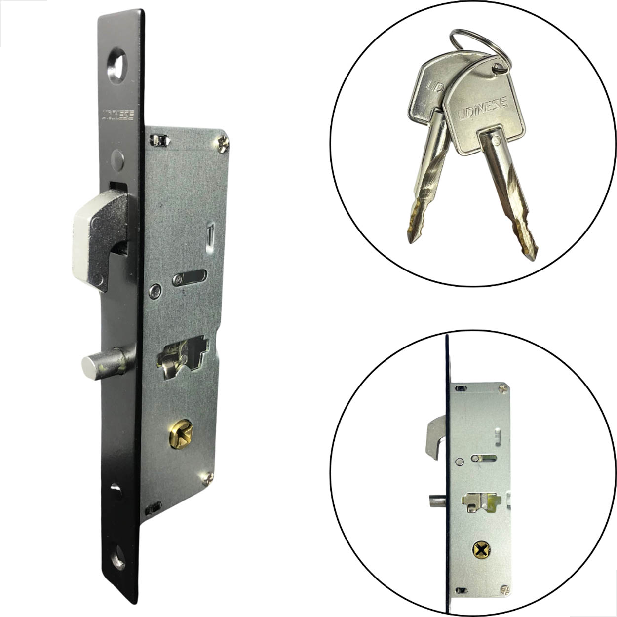 Fechadura Correr 816A Tetra Bico De Papagaio Udinese Preto