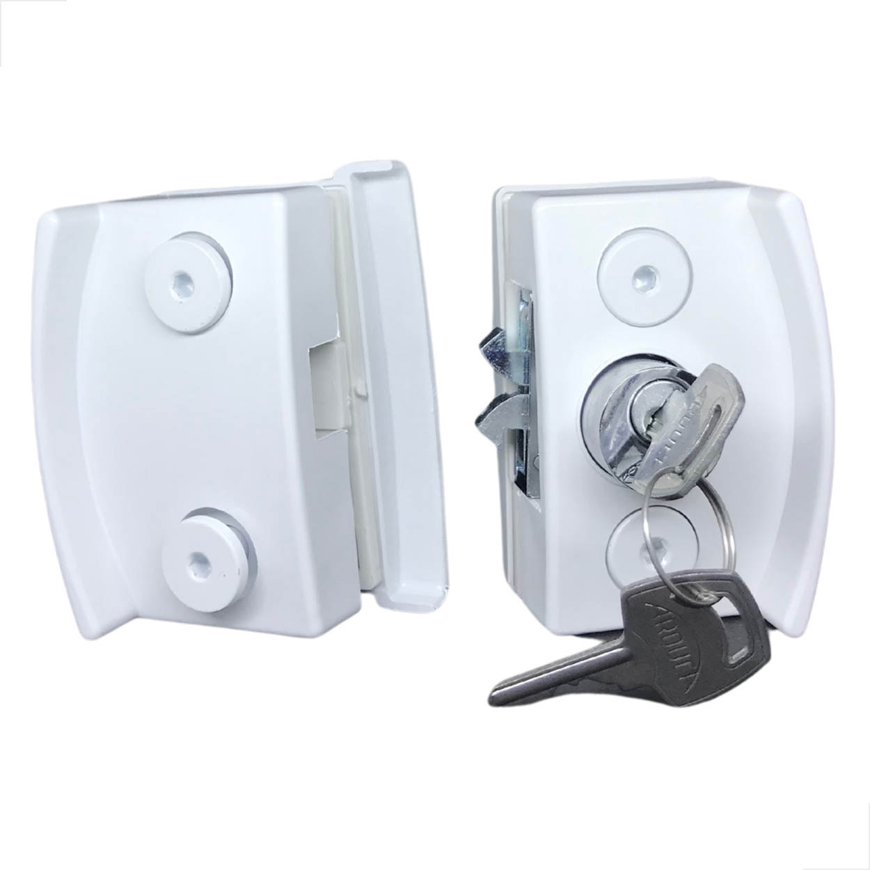 Fechadura e Contra Mini 3532 3536 Para Janela Correr Branco