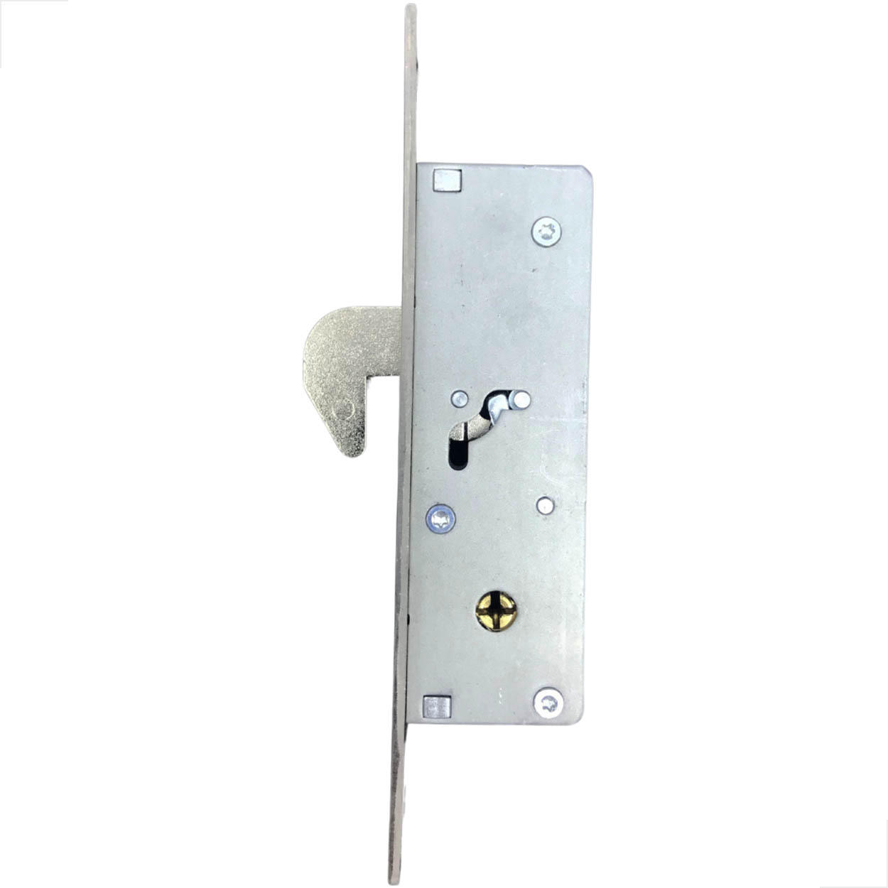 Fechadura Inox Correr Tetra Gold 731Lg Cilindro Cruz Preto