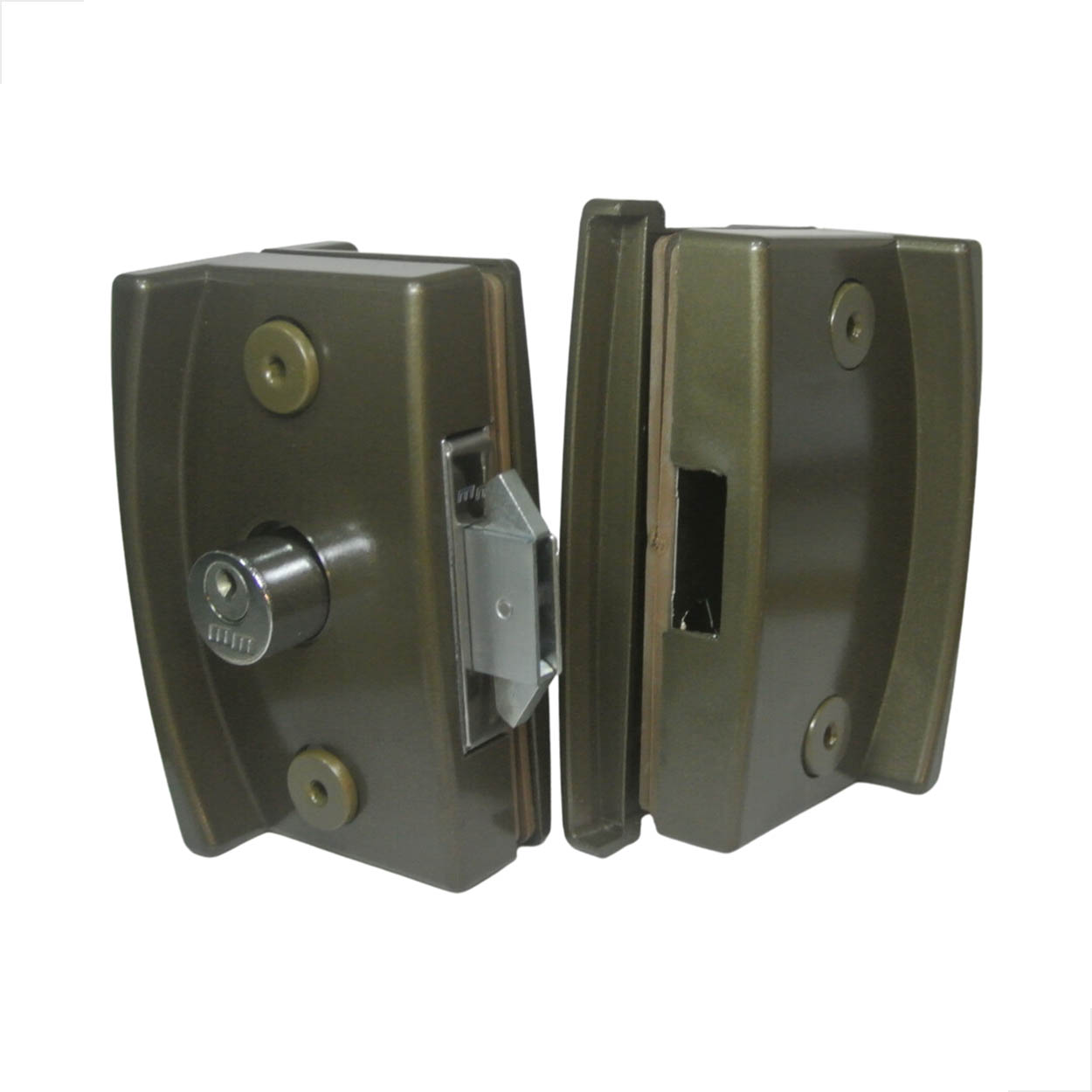 Fechadura Blindex Porta Vidro Correr 3530 Vv Completa Bronze