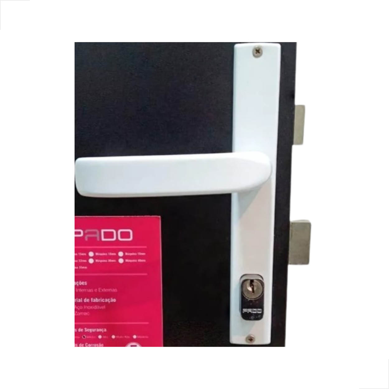Fechadura Para Porta Pado Serralheiro 665-22 CTZ 55 Branco