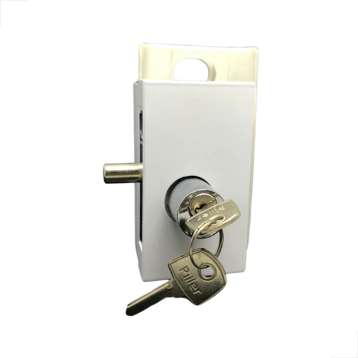 Fechadura Pressão Porta Abrir G1520s Vidro Temperado Branco