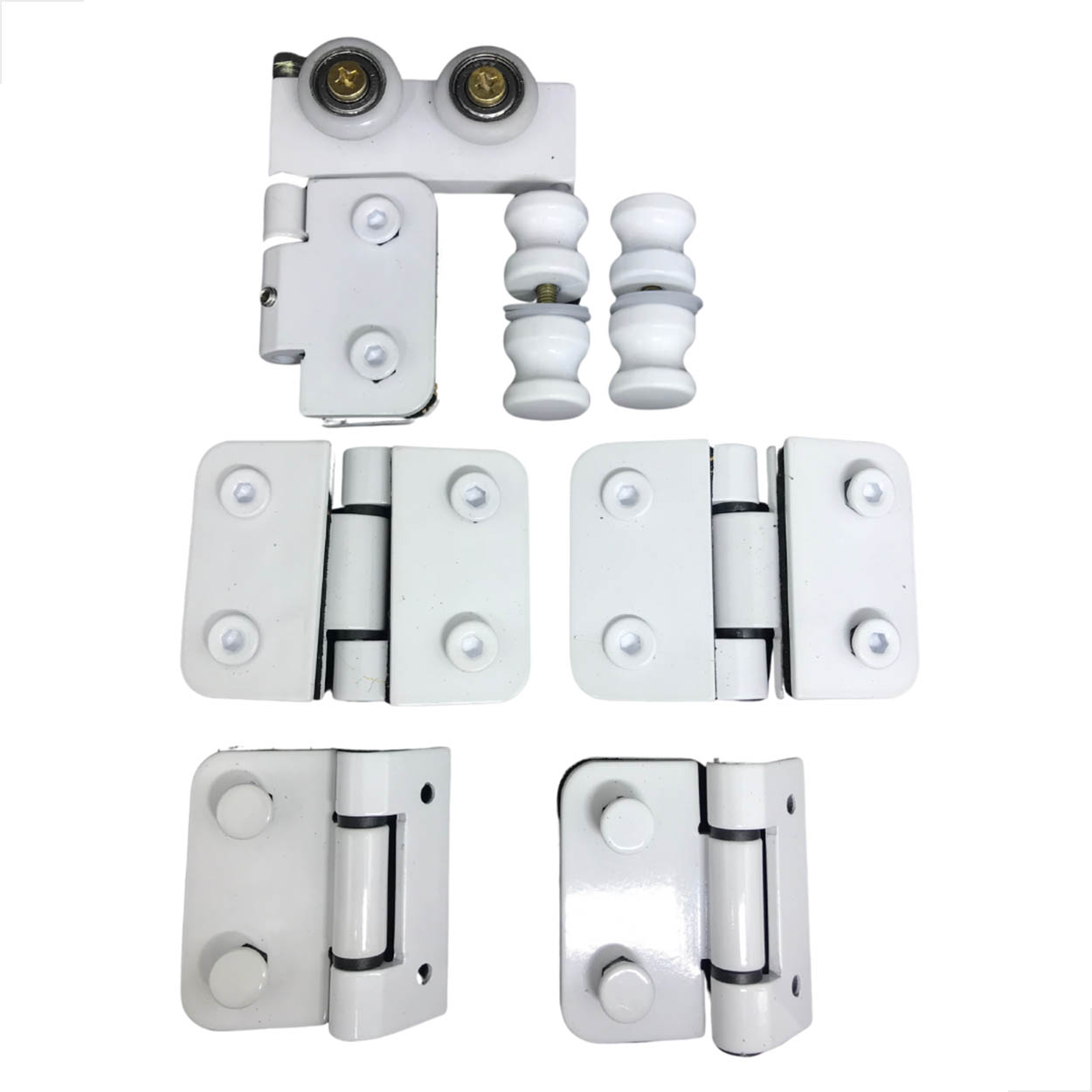 Ferragens Dobradiça Para Box Sanfonado Articulado Branco