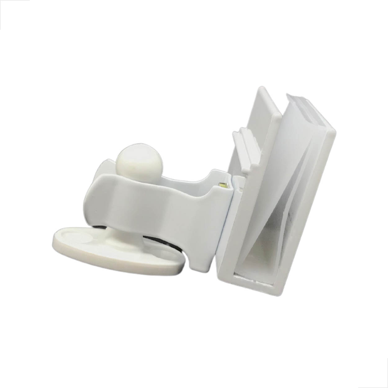 Fixador De Porta De Vidro Temperado Pressão G1871 Branco