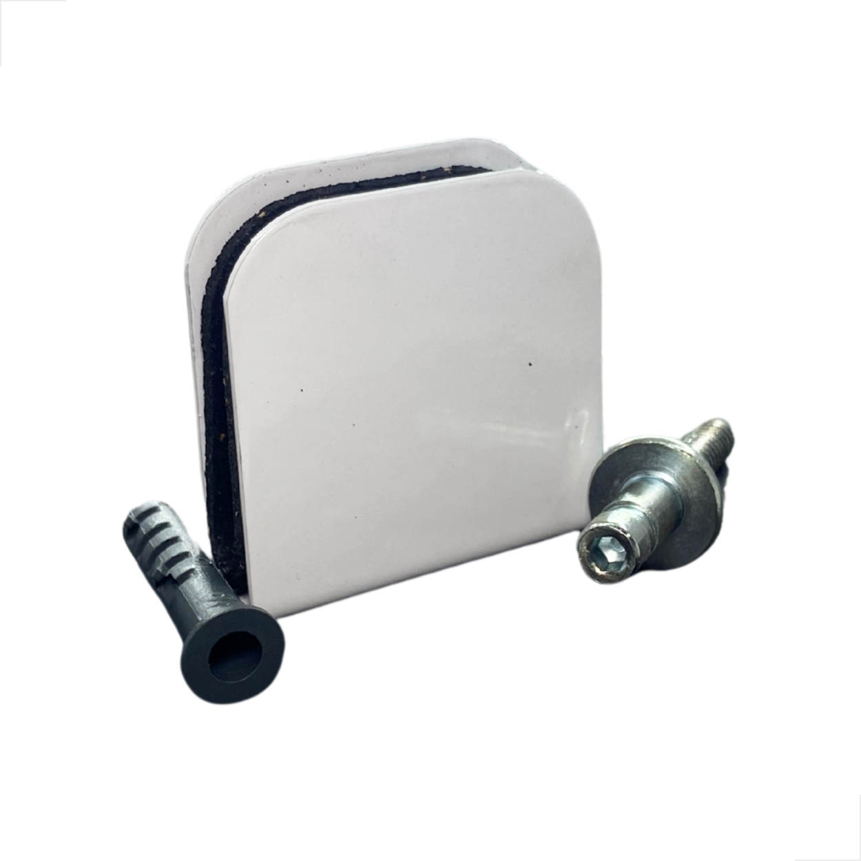 Fixador De Porta Pressão Rodapé e Piso M1702 Branco