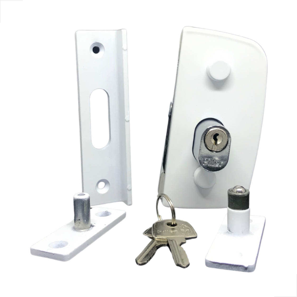 Kit01 - Instalação De Porta De Vidro Pivotante Metal Branco