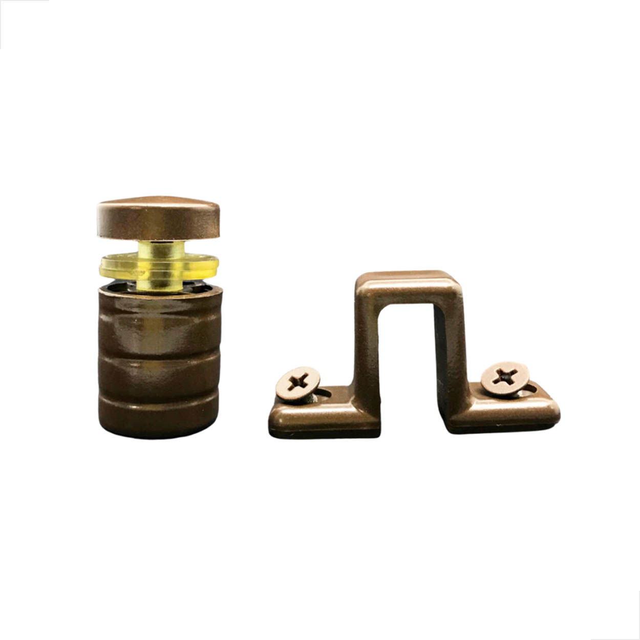 Kit04 AL Janela Correr 2 Folhas C/ Trinco e Puxador - Bronze