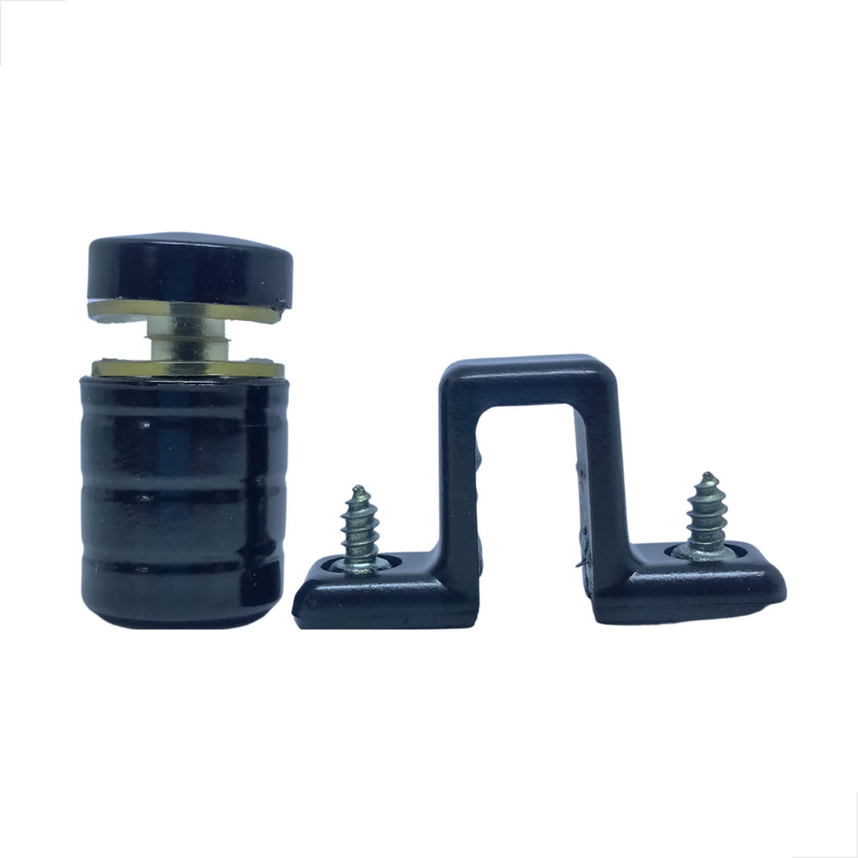 Kit04 AL Janela Correr 2 Folhas C/ Trinco e Puxador - Preto