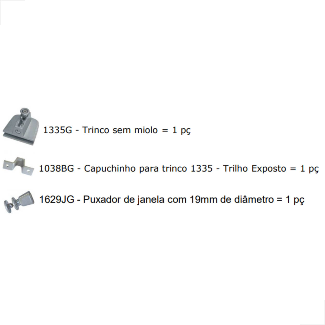 Kit04 - Janela Correr Com 2 Folhas Com Trinco Metal Branco