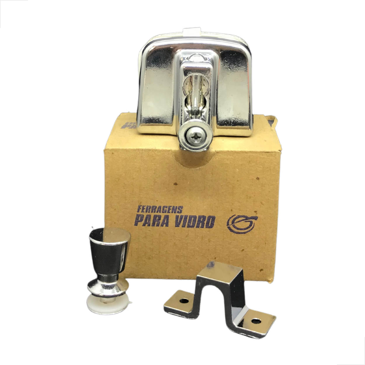 Kit04 - Janela Correr Com 2 Folhas Com Trinco Metal Cromado