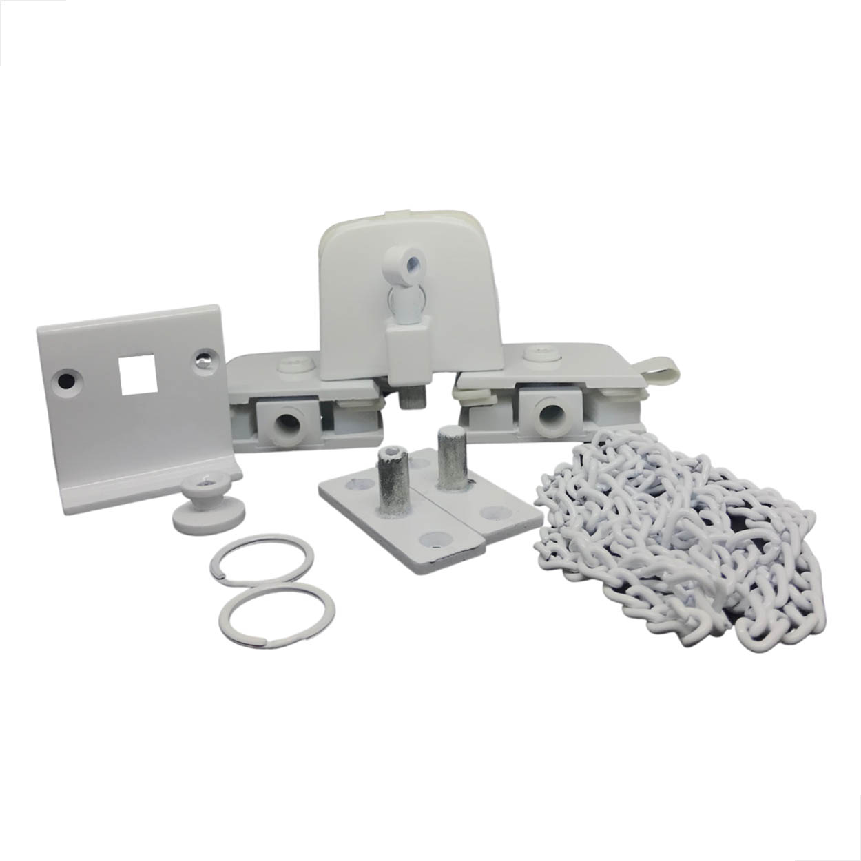 Kit06 - Janela Basculante V/A Com Corrente Metal Branco