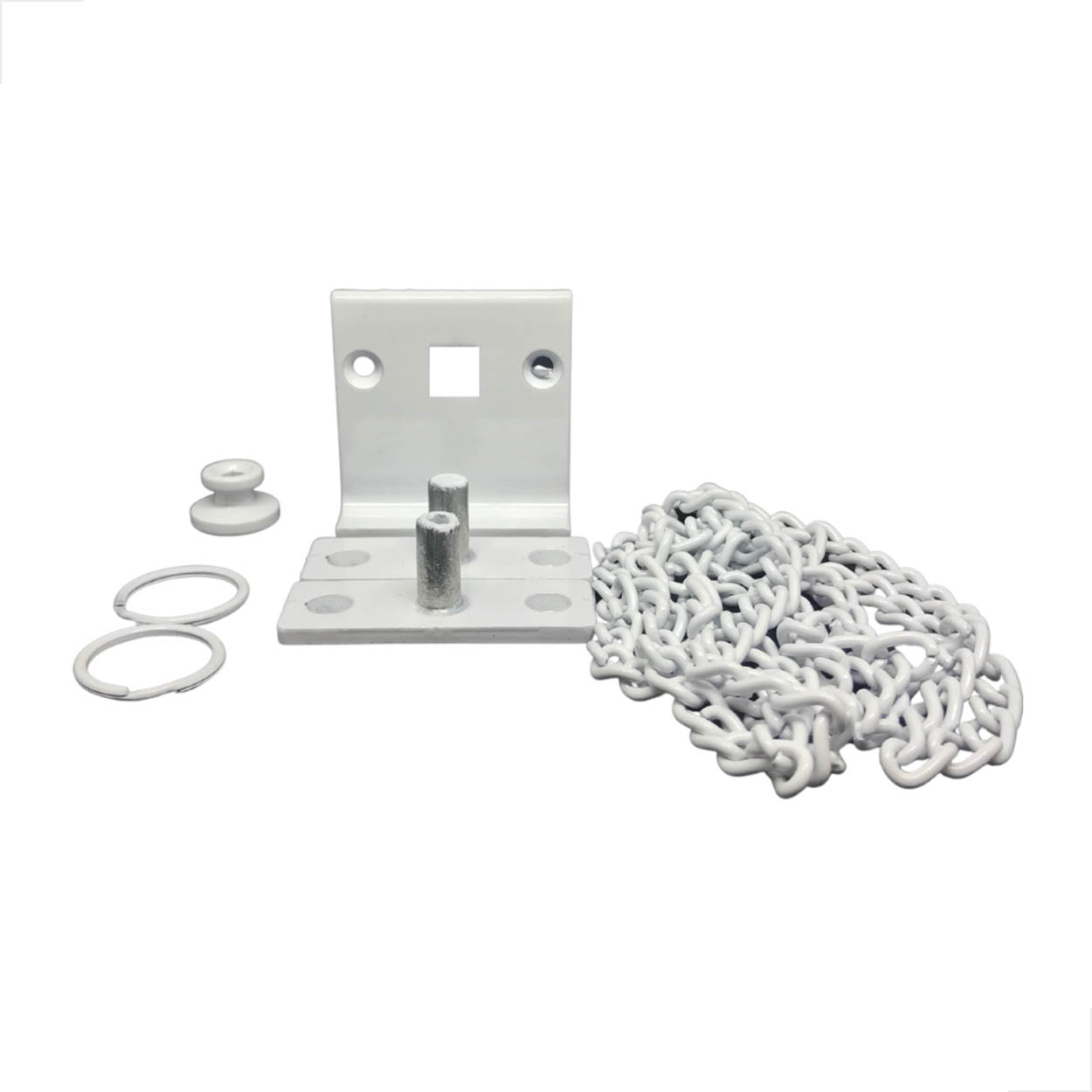 Kit06 - Janela Basculante V/A Com Corrente Metal Branco