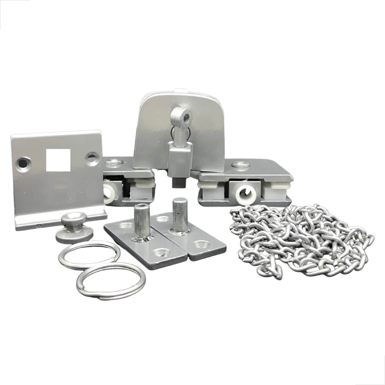 Kit06 - Janela Basculante V/A Com Corrente Metal Fosco
