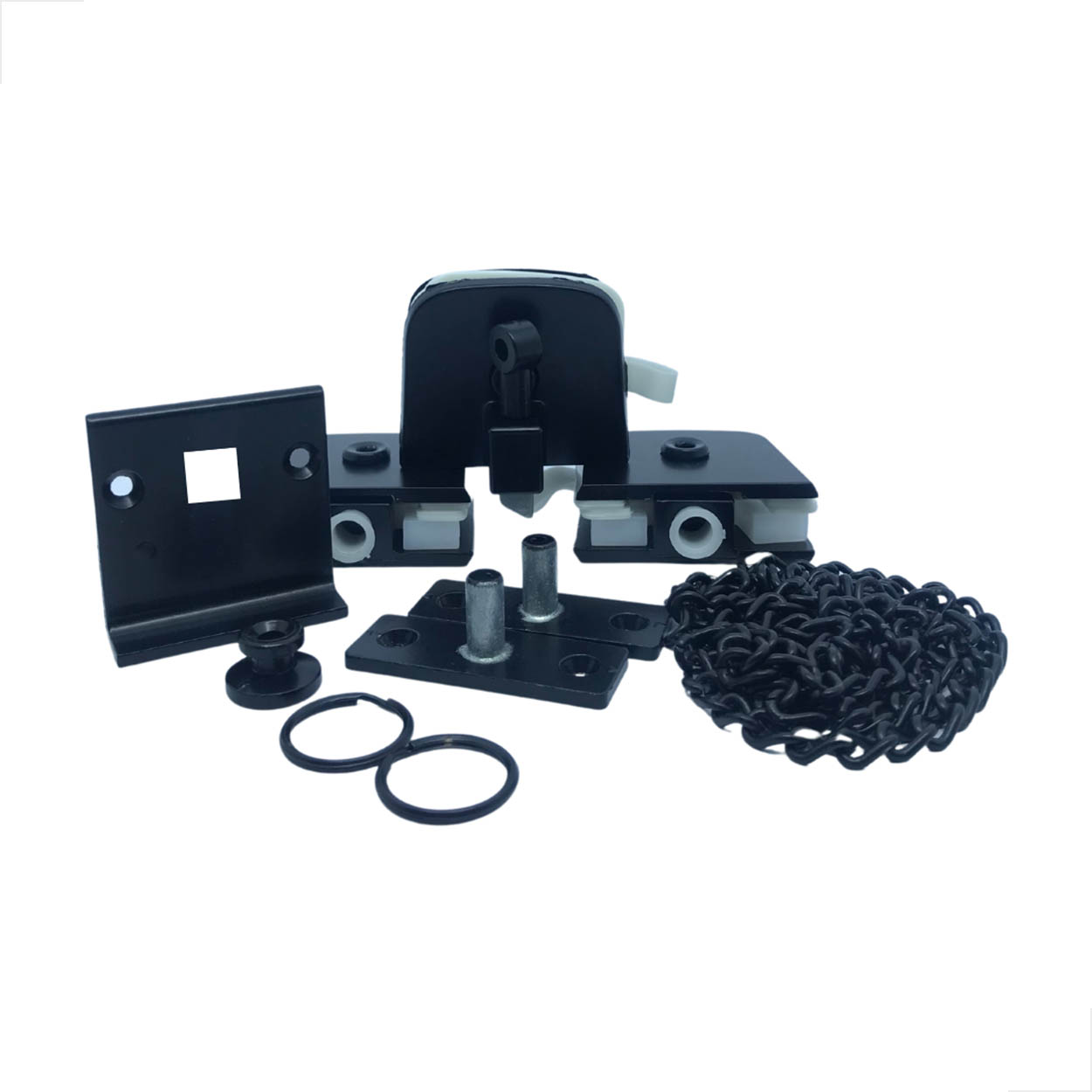 Kit06 - Janela Basculante V/A Com Corrente Metal Preto