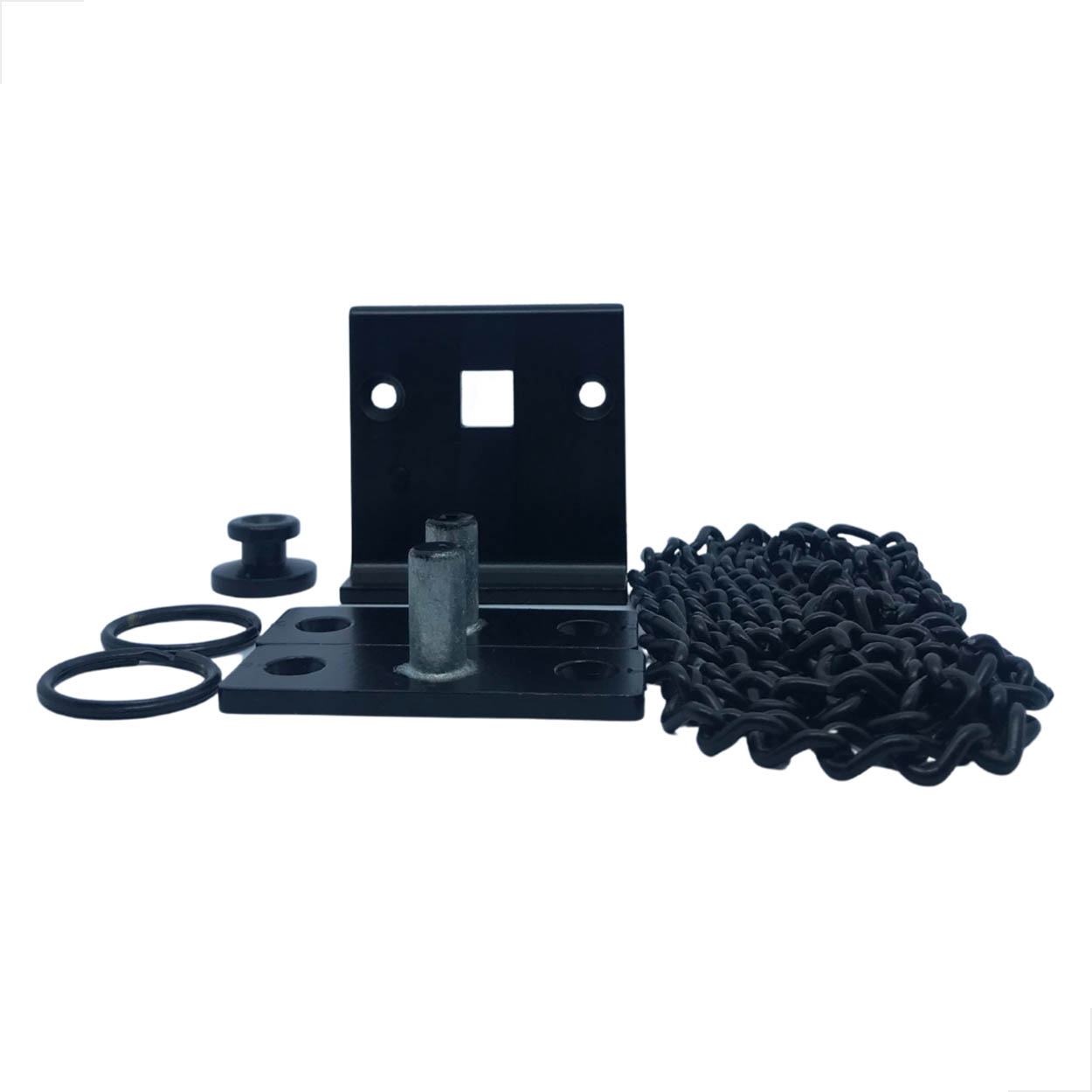 Kit06 - Janela Basculante V/A Com Corrente Metal Preto