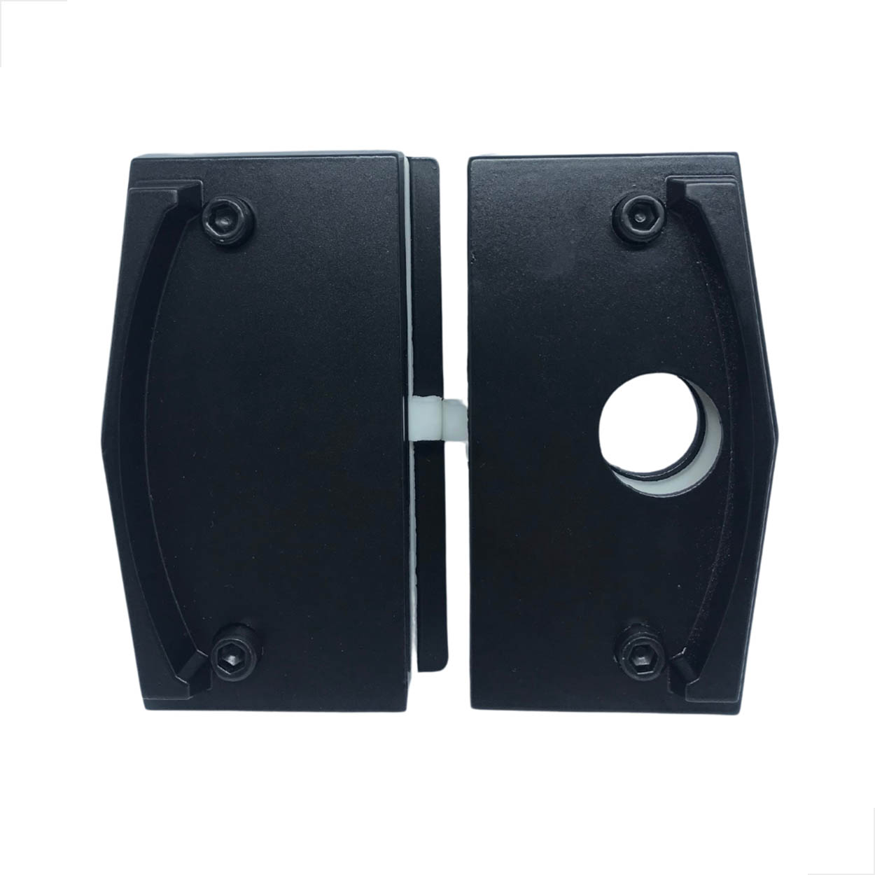 Kit09A - Porta Correr Blindex Sem Miolo Metal Preto