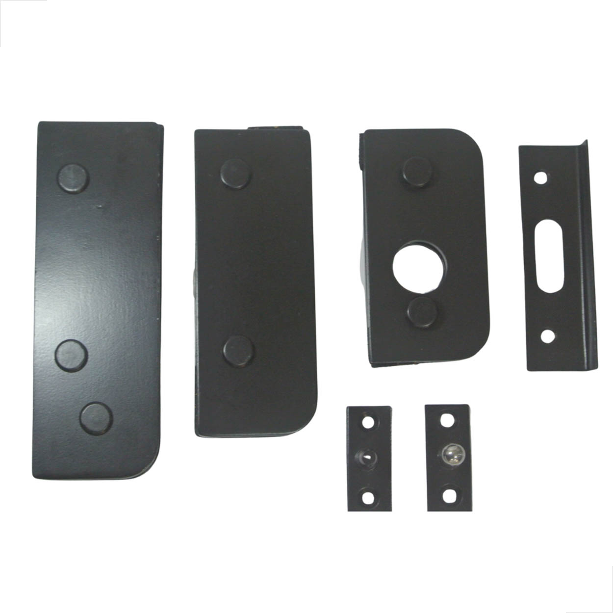Kit 01 Alumínio Porta De Vidro Pivotante V/a - Preto