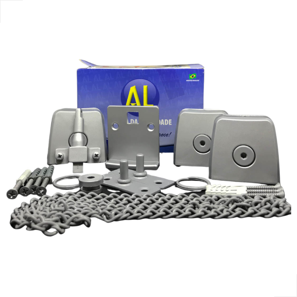 Kit 06 AL Janela Basculante Vidro Alvenaria Polímero - Fosco