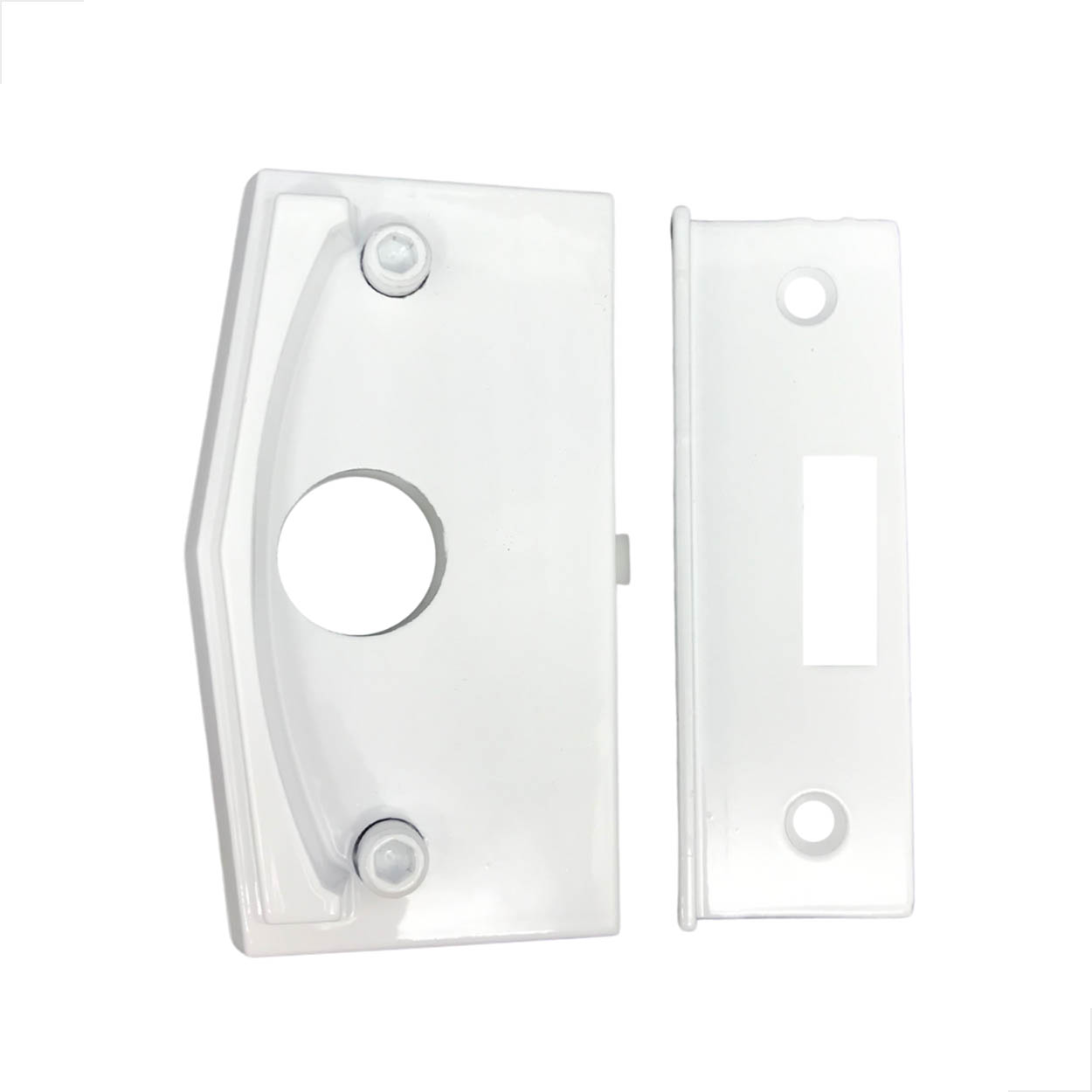Kit - 10 Porta Correr Vidro Alvenaria Metal Sem Miolo Branco