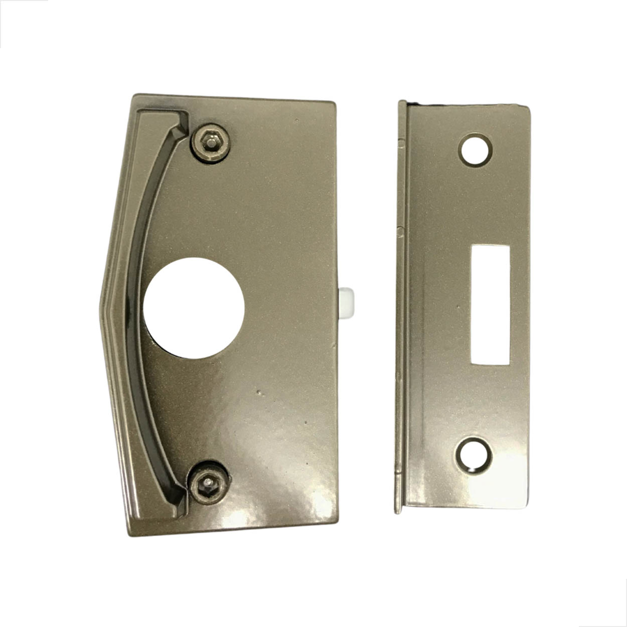 Kit - 10 Porta Correr Vidro Alvenaria Metal Sem Miolo Bronze