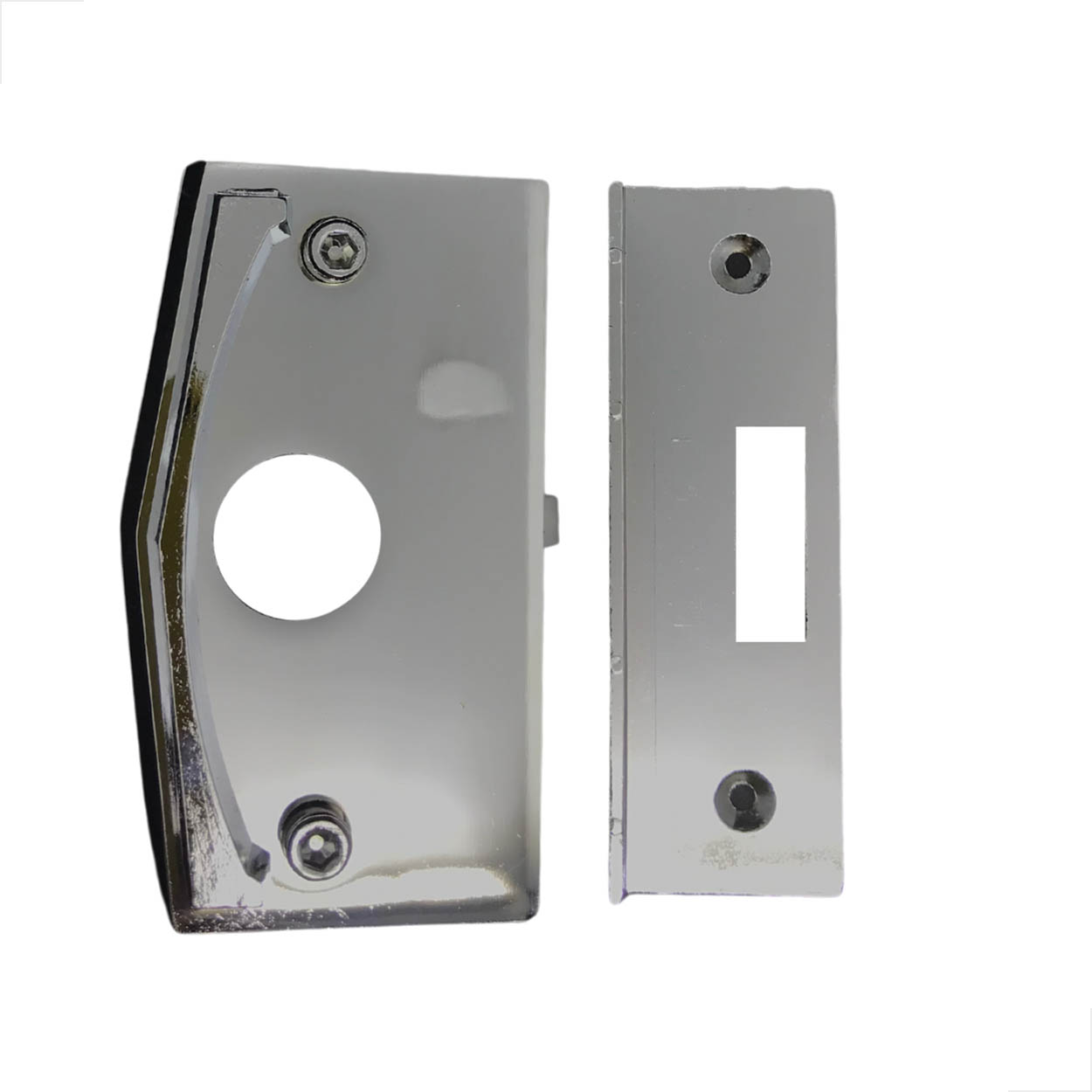 Kit- 10 Porta Correr Vidro Alvenaria Metal Sem Miolo Cromado