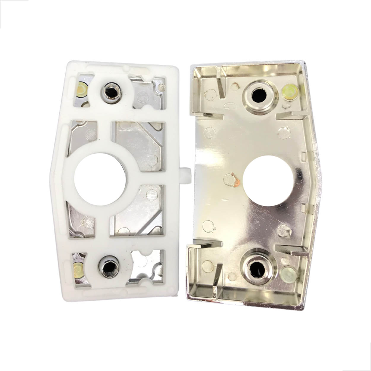 Kit- 10 Porta Correr Vidro Alvenaria Metal Sem Miolo Cromado