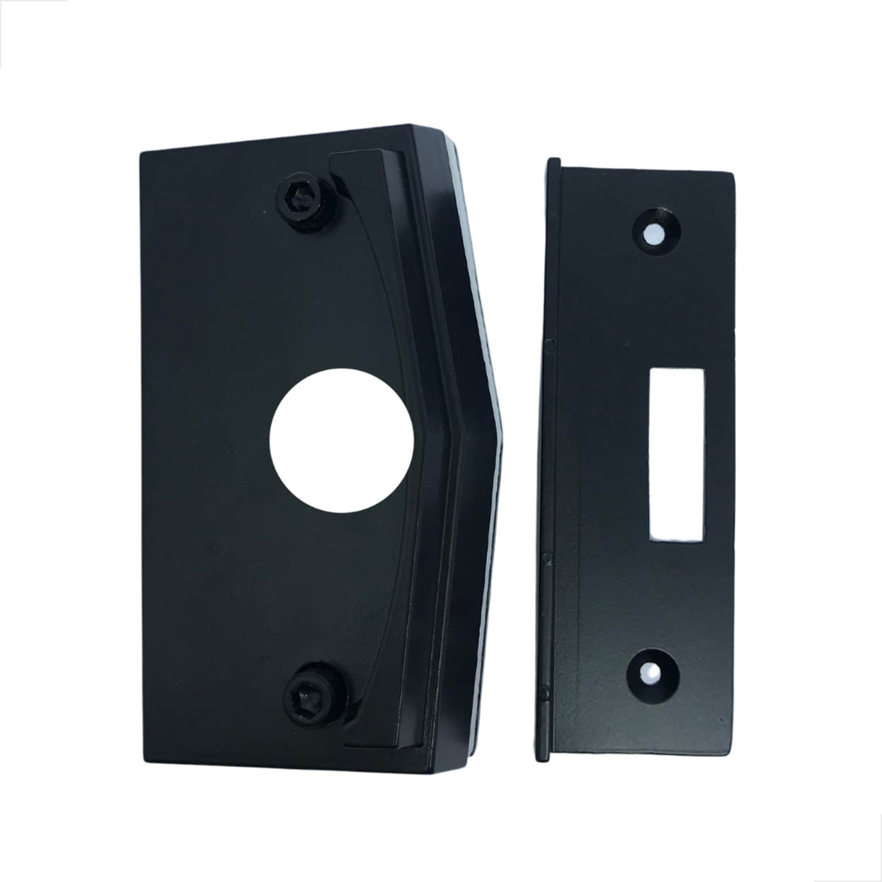 Kit - 10 Porta Correr Vidro Alvenaria Metal Sem Miolo Preto