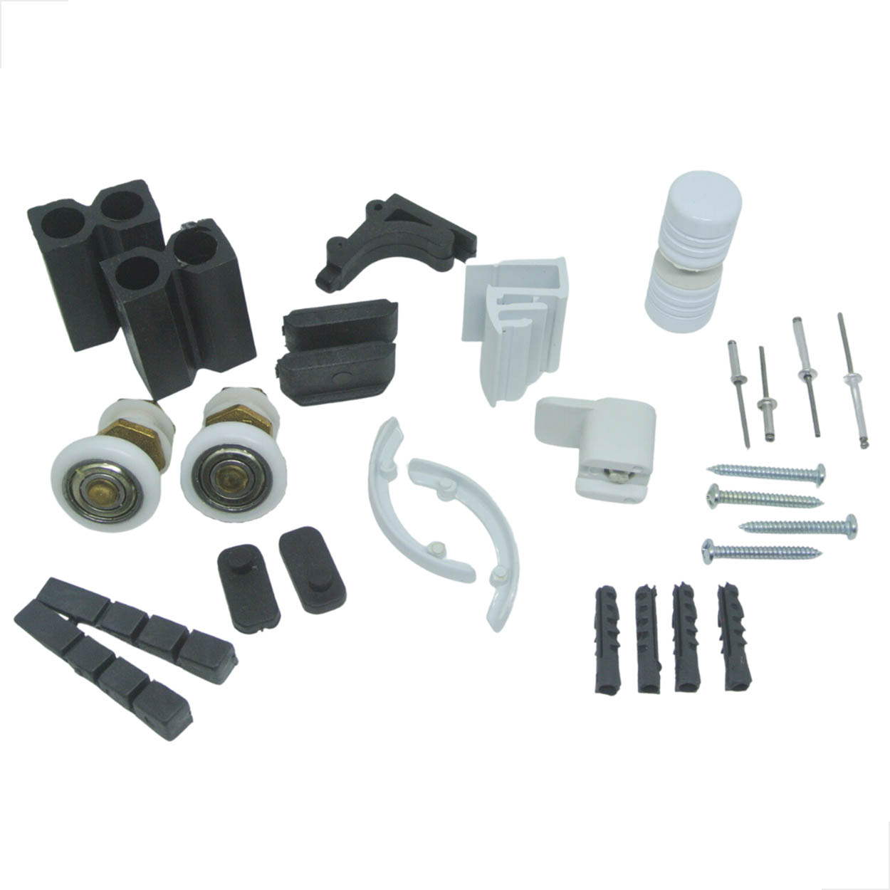 Kit De Acessórios F1 Para Box De Banheiro Frontal - Branco
