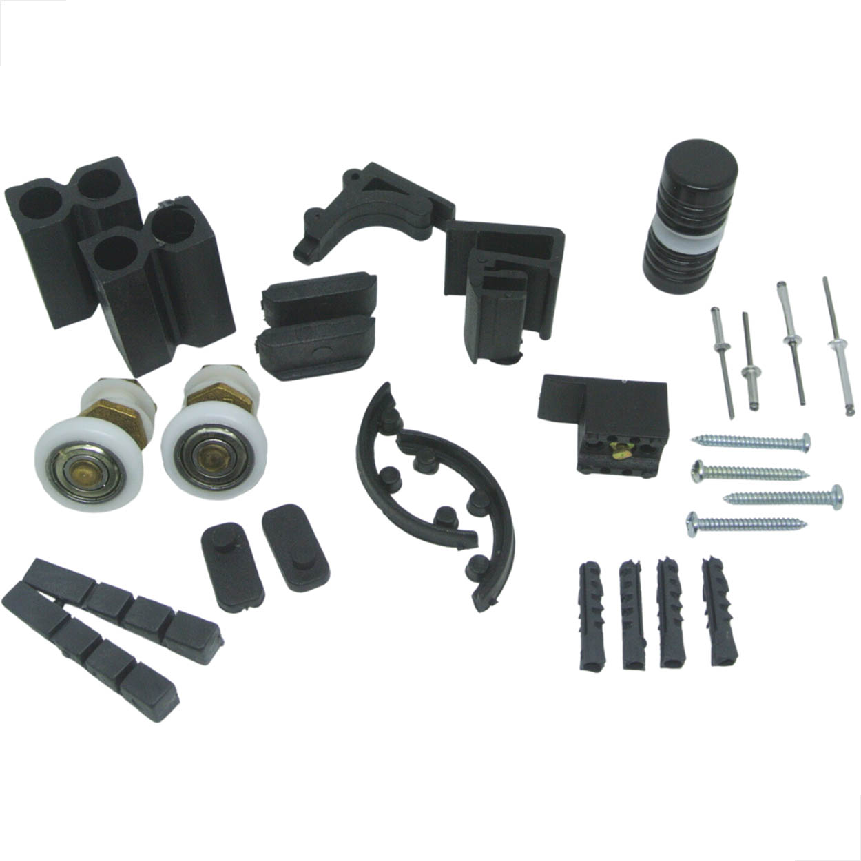 Kit De Acessórios F1 Para Box De Banheiro Frontal - Preto