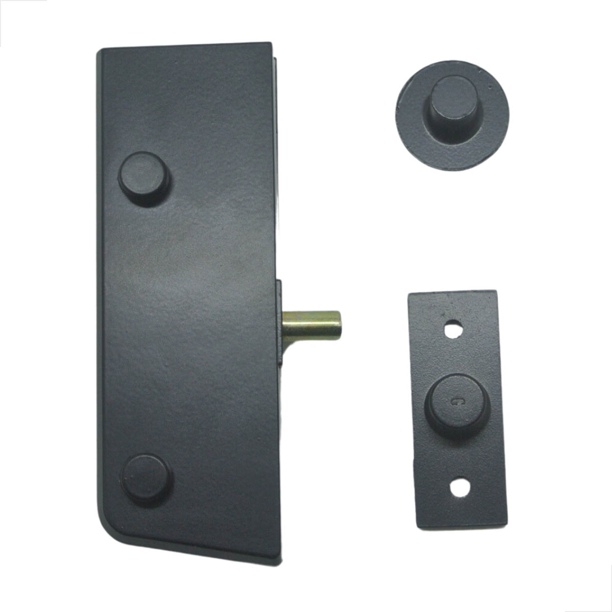 Kit Dobradiça Miolo Com Pino P/ Porta De Vidro 3140 Preto