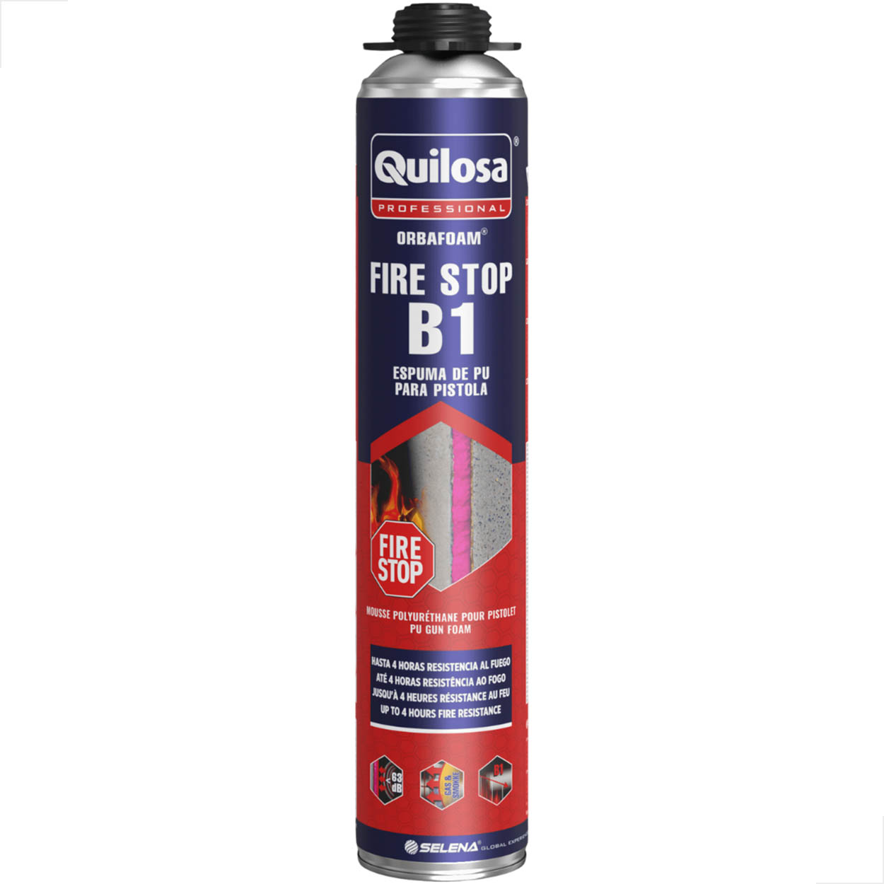 Kit Espuma Quilosa Fire Stop 750ml Pink Aplicador e Limpador