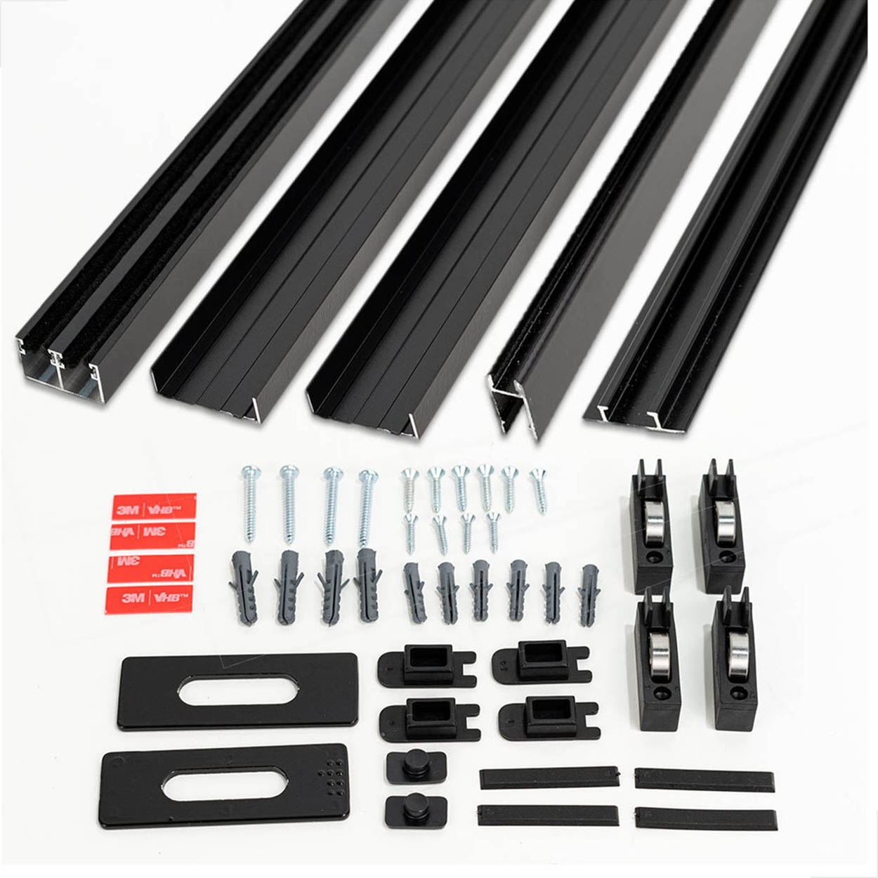 Kit Para Pia Al 1,20m X 1,20m Armário S/ Vidro Preto
