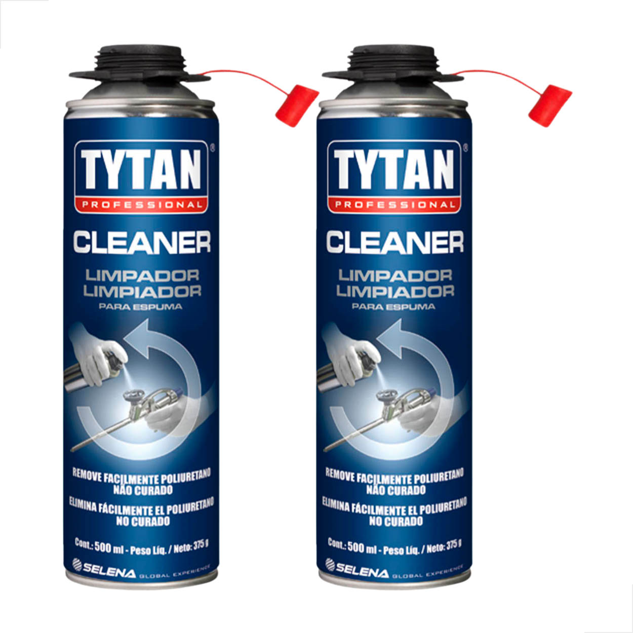 Limpador De Espuma Expansiva Não Curada 480ml Tytan C/ 2 Un