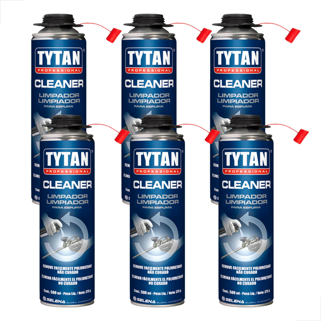 Limpador De Espuma Expansiva Não Curada 480ml Tytan C/ 6 Un