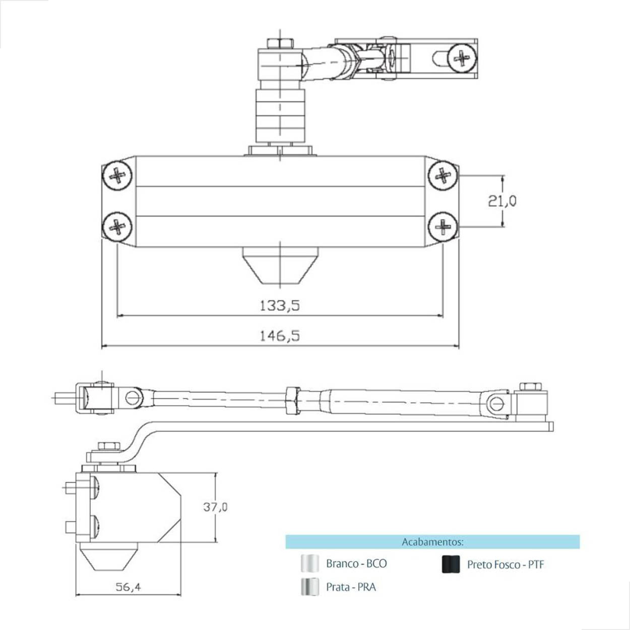 Mola Aérea UDINESE madeira aluminio Ud45 Prata Tráfego leve