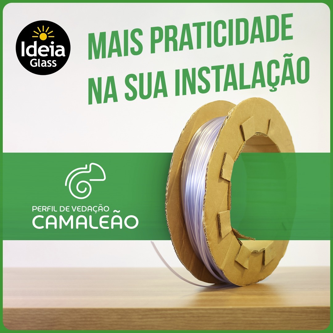 Perfil Vedação Camaleão Rolinho Com 3,5M Incolor
