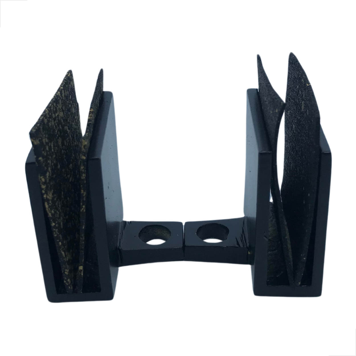Porta Cadeado Pressão Vidro Temperado Pivotante Preto