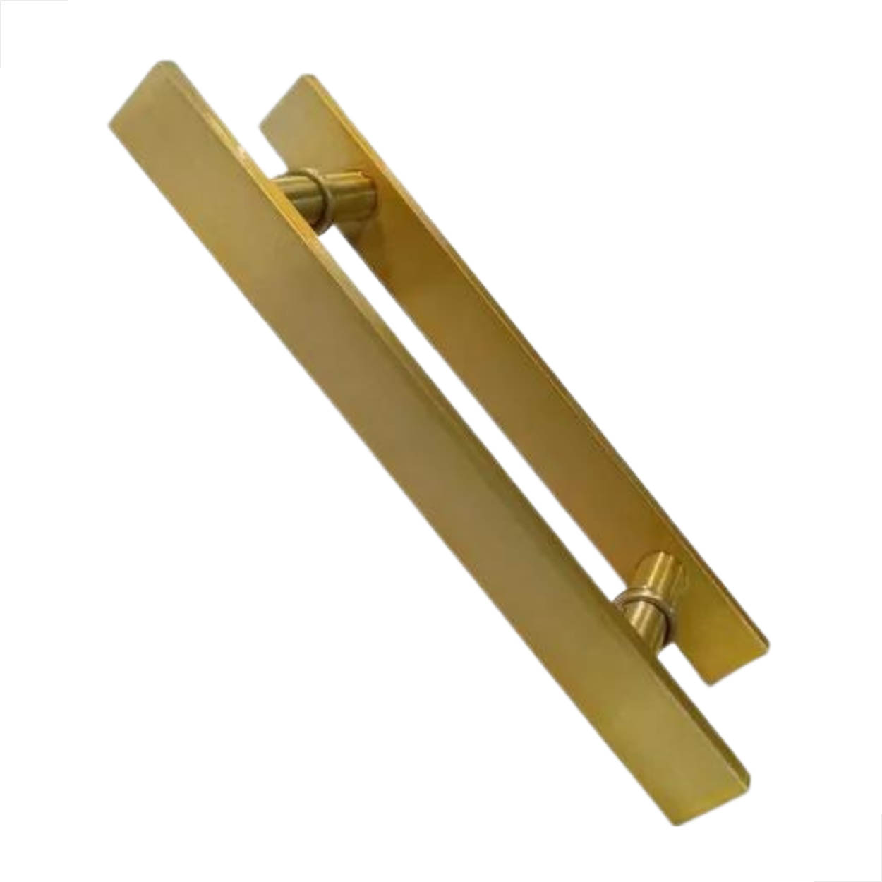 Puxador Alumínio H Barra Chata 300x200 Porta Madeira Dourado