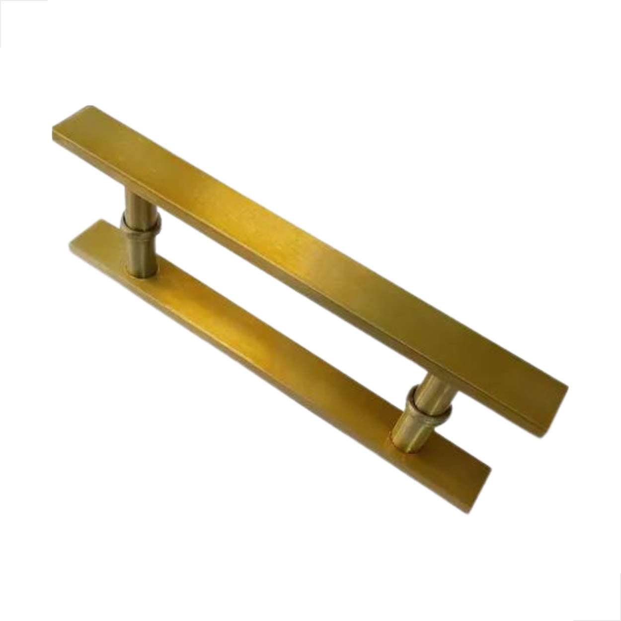 Puxador Alumínio H Barra Chata 300x200 Porta Madeira Dourado