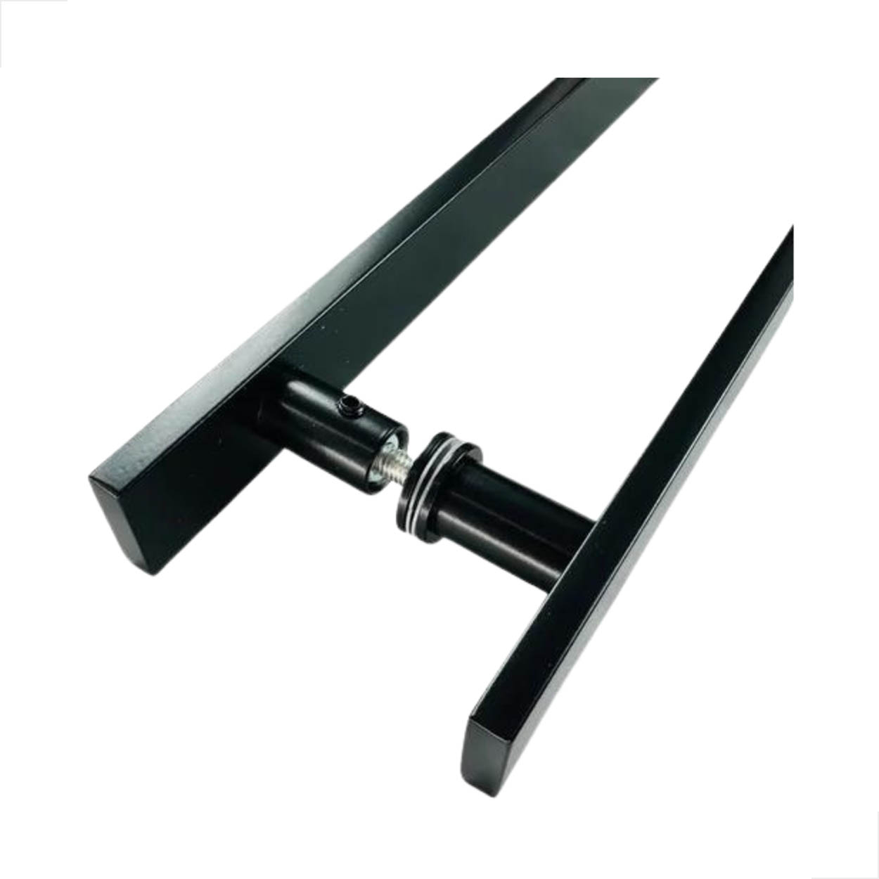 Puxador Alumínio H Barra Chata 800x600 Para Portas Preto