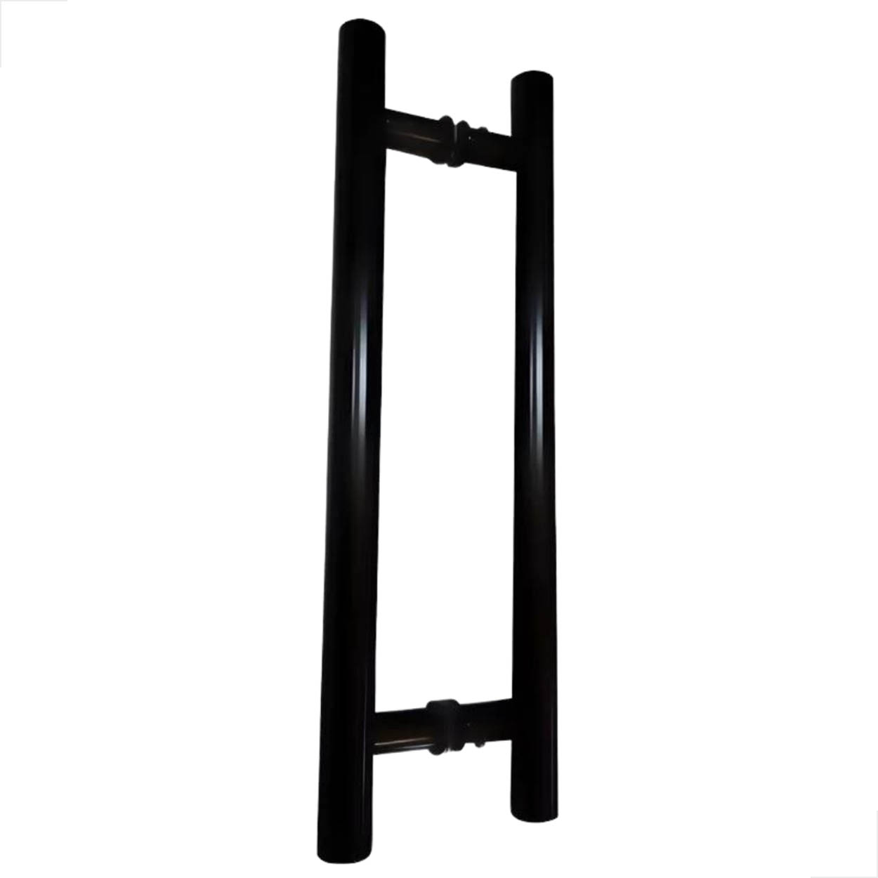 Puxador Alumínio H Redondo 100x80cm Para Porta Preto